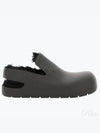 Puddle Shearling Sandals Black - BOTTEGA VENETA - BALAAN 2