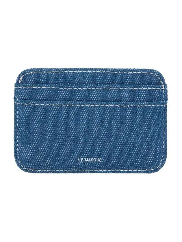 Daisy Slim Mini Card Wallet Denim - LE MASQUE - BALAAN 4