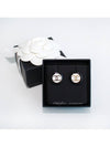 CC Logo Earrings White Black - CHANEL - BALAAN 2