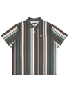 Health Seekers Golfers Collar Striped T Shirt GREEN - MALBON GOLF - BALAAN 1