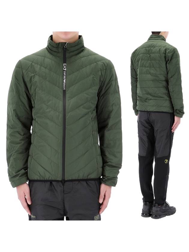 Logo Lightweight Padding Green - EMPORIO ARMANI - BALAAN 2