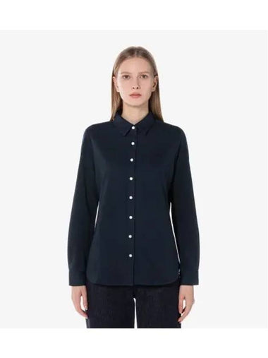 Women s Silket Jersey Shirt Navy - LACOSTE - BALAAN 1