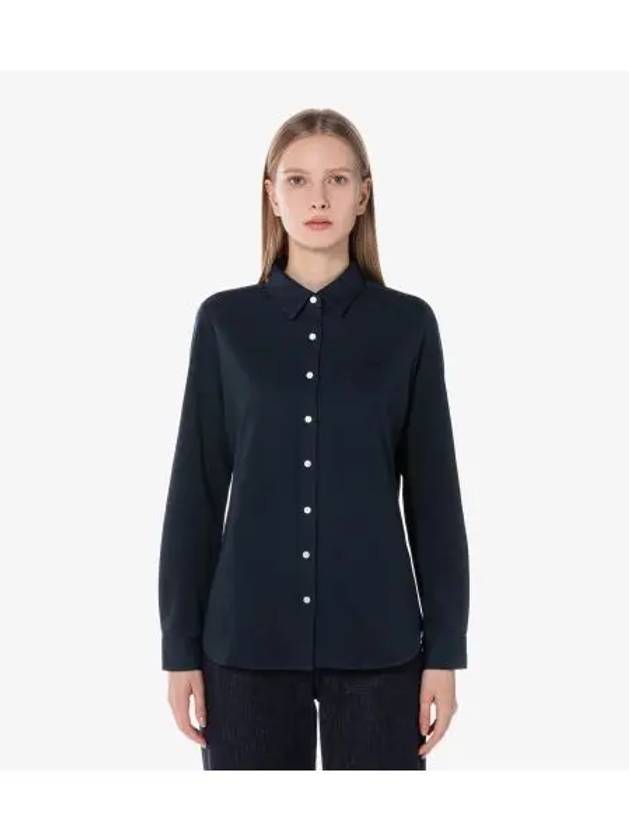 Women s Silket Jersey Shirt Navy - LACOSTE - BALAAN 1