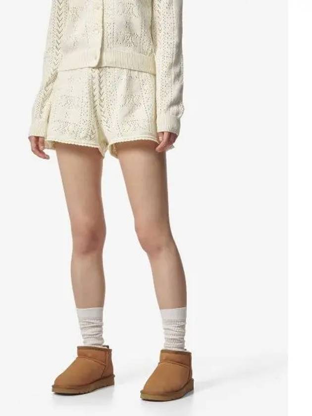 Triomphe Pointelle Shorts Off White - CELINE - BALAAN 2