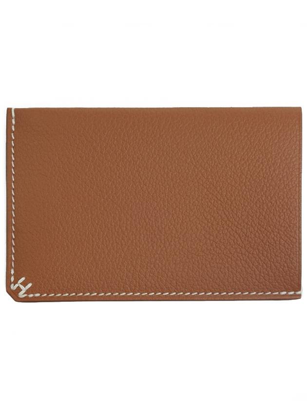 H Sellier Card Wallet Evercolor Gold - HERMES - BALAAN 4