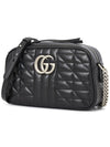 GG Marmont Small Leather Cross Bag Black - GUCCI - BALAAN 3