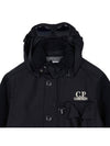 Duffel Mixed Goggle Hooded Jacket Black - CP COMPANY - BALAAN 4