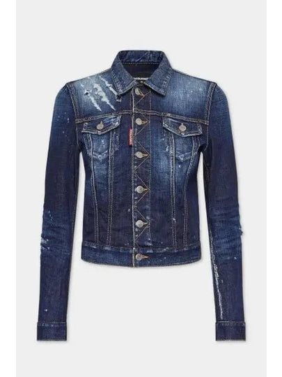 Dark CB Wash Classic Worker Denim Jacket Navy - DSQUARED2 - BALAAN 2