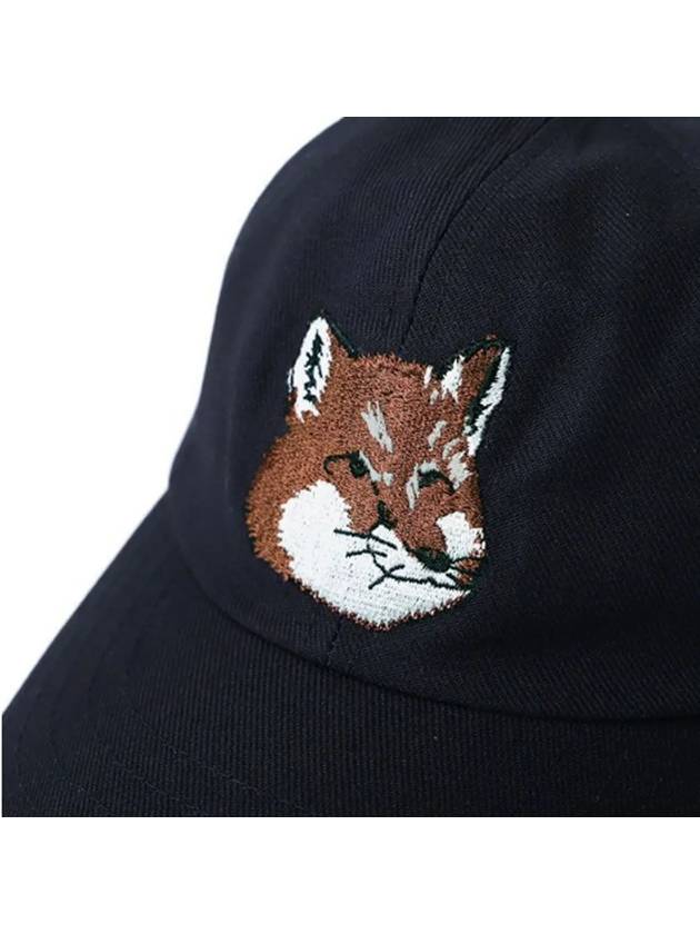 Large Fox Head Embroidered 6P Ball Cap Navy - MAISON KITSUNE - BALAAN 3