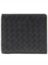 Intrecciato Weaving Half Wallet Black - BOTTEGA VENETA - BALAAN 5