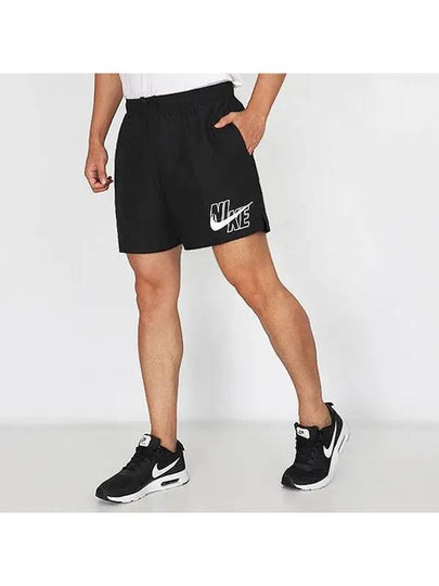 Men's 5'' Big Logo Swim Shorts Black - NIKE - BALAAN 2