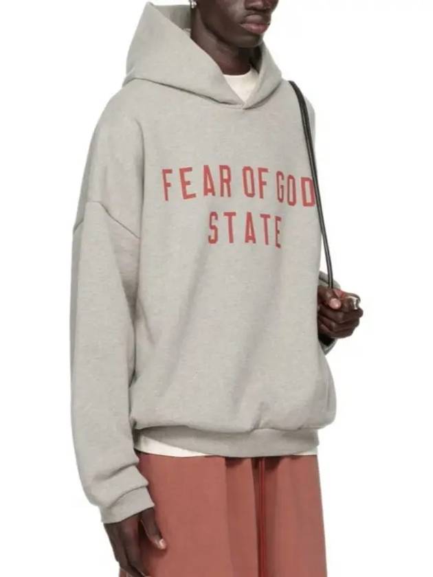 Logo Fleece Hoodie Dark Heather - FEAR OF GOD ESSENTIALS - BALAAN 5