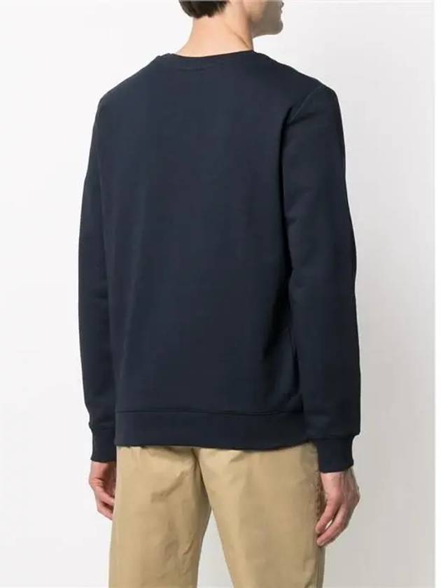 Men's VPC Logo Print Crew Neck Sweatshirt Navy - A.P.C. - BALAAN 5