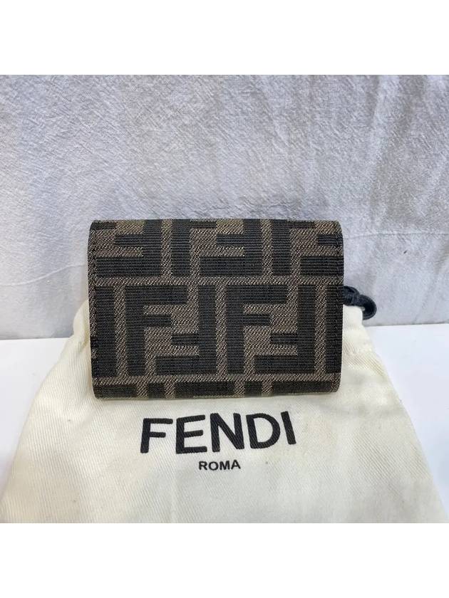 8M0416 FF logo fabric baguette card holder wallet - FENDI - BALAAN 6