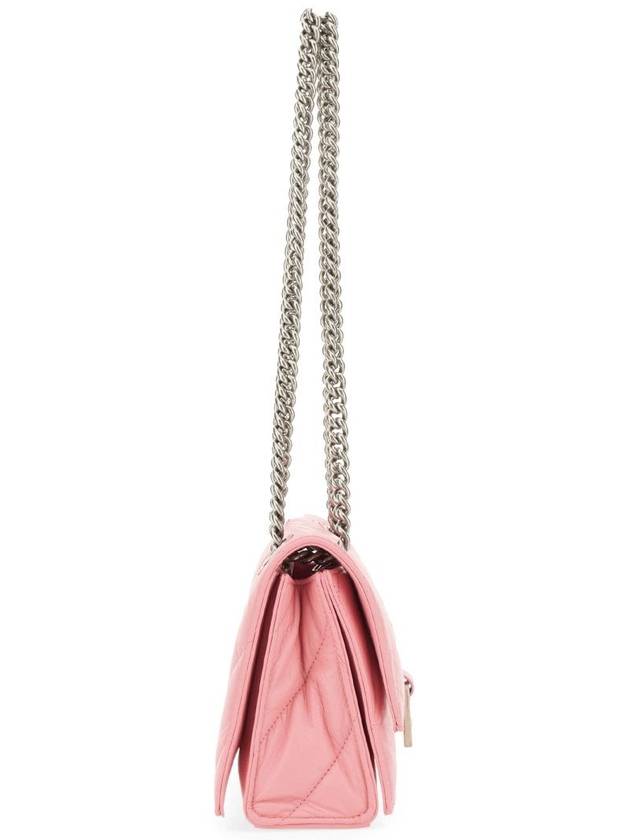 Crush Quilted Small Leather Cross Bag Pink - BALENCIAGA - BALAAN 4