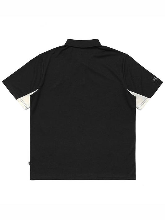 Home on the Range Performance Pique Polo T Shirt BLACK - MALBON GOLF - BALAAN 2