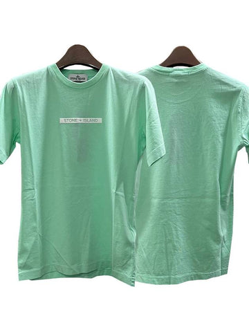 Kids Logo Rubber Print Short Sleeve T Shirt 14 Aqua 781621059 V0044 - STONE ISLAND - BALAAN 1