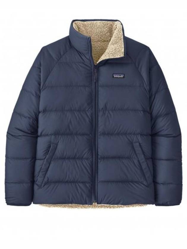 Silent Reversible Fleece Down Jacket Navy - PATAGONIA - BALAAN 2