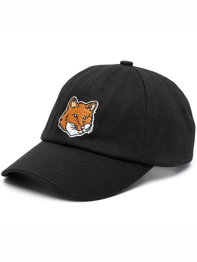 Large Fox Head 6P Ball Cap Black - MAISON KITSUNE - BALAAN 2