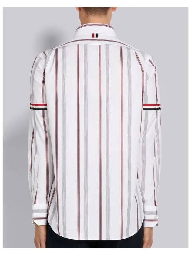 Armband striped poplin long sleeved shirt - THOM BROWNE - BALAAN 6