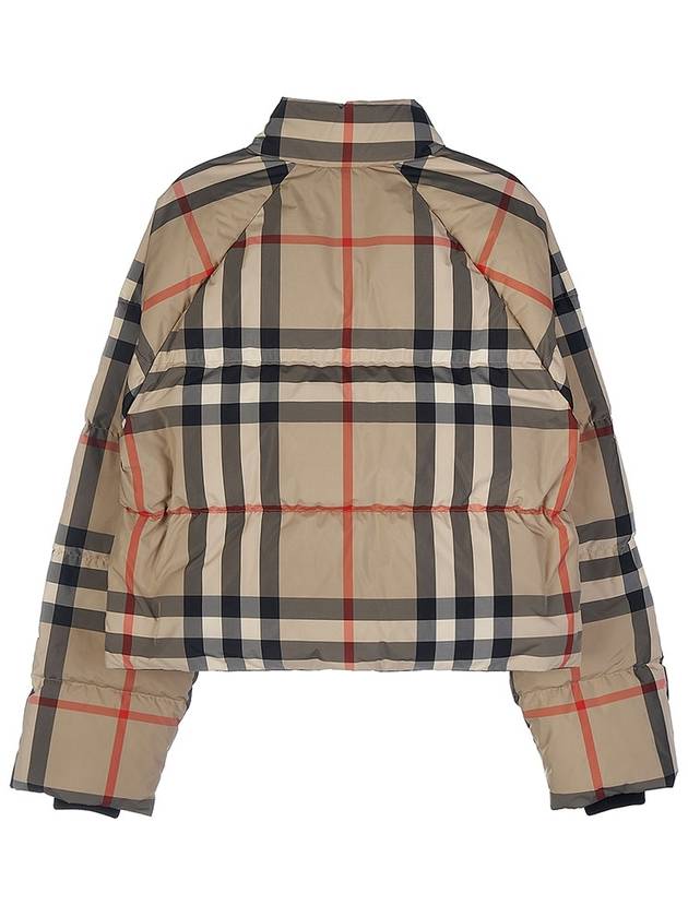 Check Crop Puffer Padding Archive Beige - BURBERRY - BALAAN 3