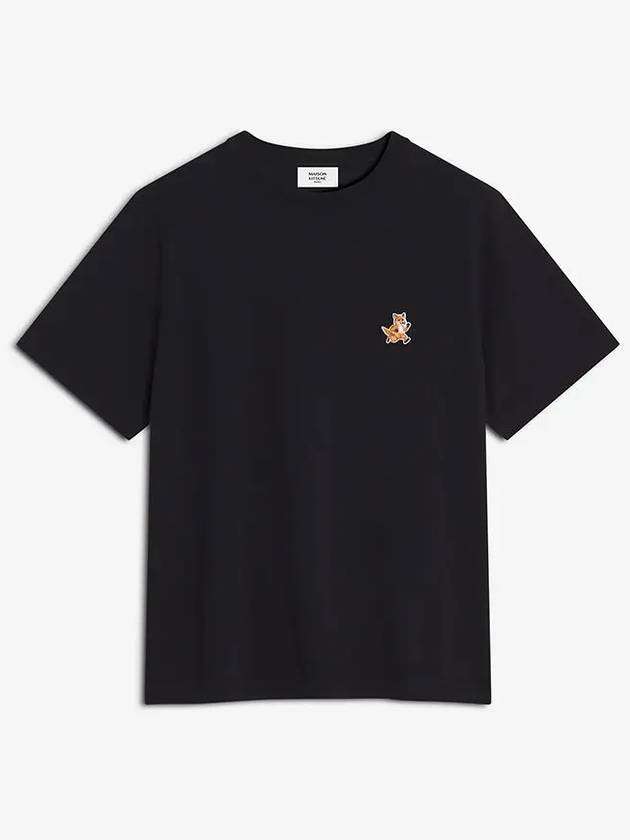 Speedy Fox Patch Comfort Short Sleeve T-Shirt Black - MAISON KITSUNE - BALAAN 2