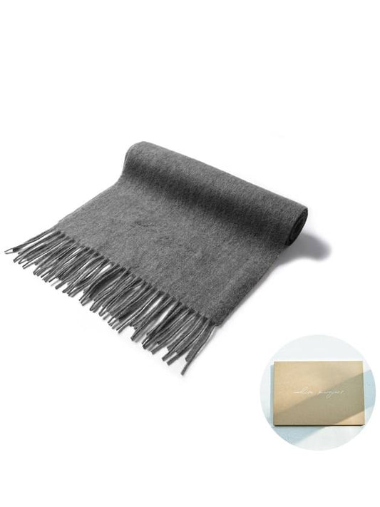 Virgin Wool 100 Muffler Gray - WHITE PROJECT - BALAAN 2