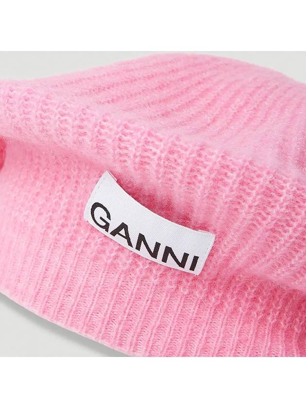 Soft Wool Beret Pink - GANNI - BALAAN 6