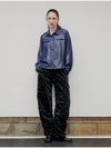 Glossy Shirring Pants Black - AACA - BALAAN 1