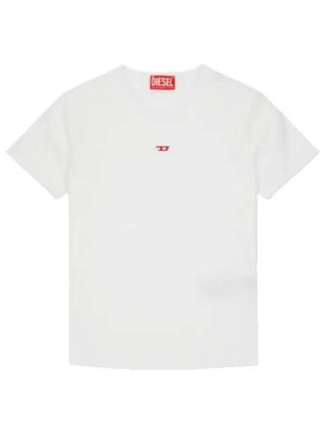 Uncuti Long Short Sleeve T Shirt White Tee - DIESEL - BALAAN 1