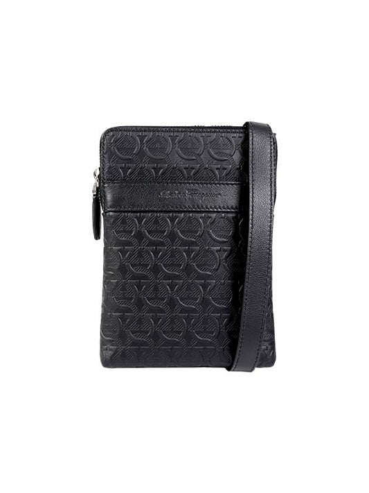 Gancini Embossed Travel Cross Bag Black - SALVATORE FERRAGAMO - BALAAN 2