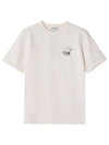 Cafe Kitsune Barista Fox Print Short Sleeve T-Shirt Beige - MAISON KITSUNE - BALAAN 5