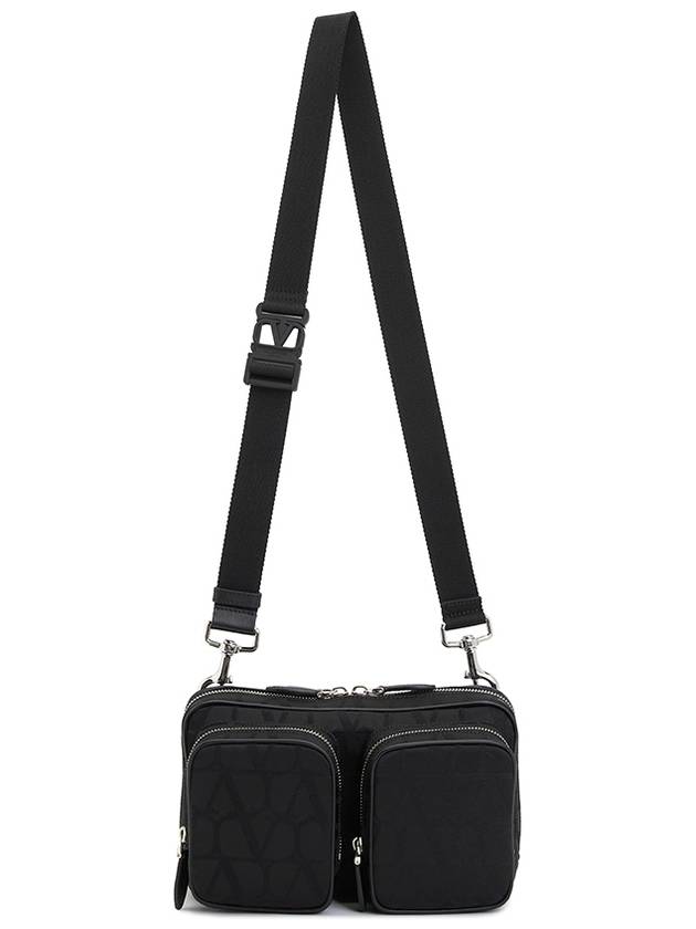 Toile Iconographe Cross Bag Black - VALENTINO - BALAAN 7