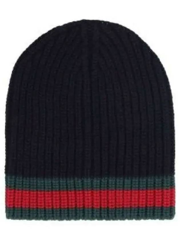 Web Wool Beanie Black - GUCCI - BALAAN 2