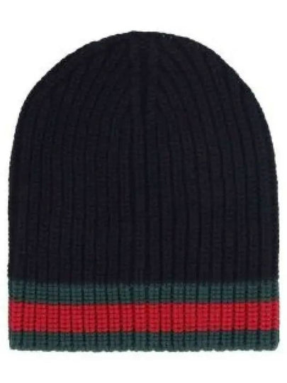 Web Wool Beanie Black - GUCCI - BALAAN 2