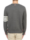 4 Bar Armband Milano Stitch Knit Top Mid Grey - THOM BROWNE - BALAAN 4