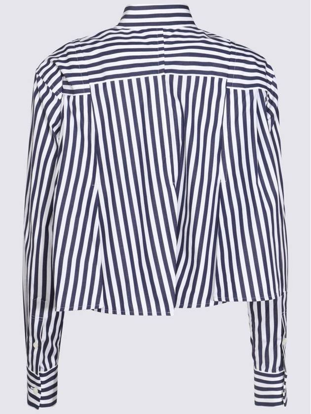 Sacai Navy And White Cotton Shirt - SACAI - BALAAN 2