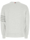 Classic Loopback Terry Tonal 4-Bar Relaxed Fit Crewneck Sweatshirt Pale Grey - THOM BROWNE - BALAAN 4