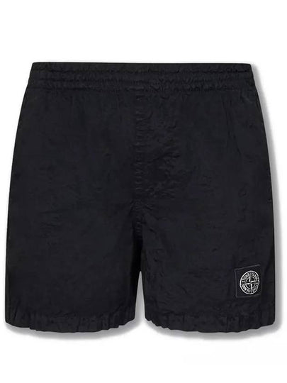 Kids Nylon Metal Swim Short Black - STONE ISLAND - BALAAN 2