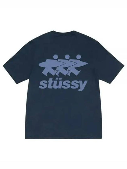 Surfwalk Short Sleeve T-Shirt Navy - STUSSY - BALAAN 2