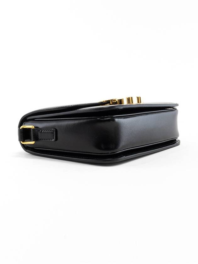 Teen Triomphe Shiny Calfskin Cross Bag Black - CELINE - BALAAN 9