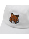 Maison Kitsune Foxhead Logo Baseball Cap LM06103WW0087 WH - MAISON KITSUNE - BALAAN 6