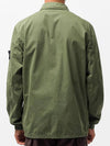 Waffen Patch Two Pocket Cotton Over Zip Up Jacket Sage Green - STONE ISLAND - BALAAN 5