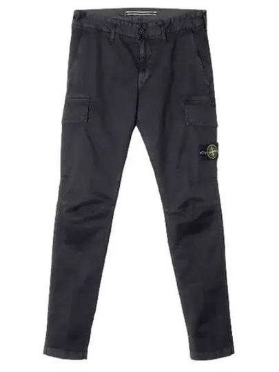 Wappen Patch Cargo Straight Pants Black - STONE ISLAND - BALAAN 2