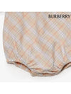 Baby Check Cotton Bodysuit Pale Stone 8094268 - BURBERRY - BALAAN 5