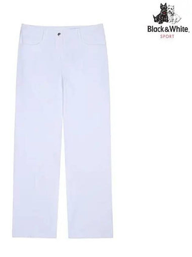 semi-boot cut police pants 5914LZSSWHITE - BLACK&WHITE - BALAAN 1