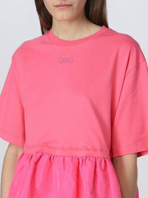 T-shirt Msgm in cotone e taffet&agrave; - MSGM - BALAAN 4