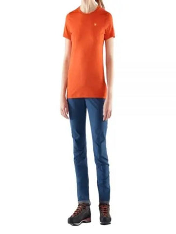 Women s Bergtagen Thin Wool Short Sleeve Hokkaido Orange 84100208 THINWOOL SS W - FJALL RAVEN - BALAAN 1