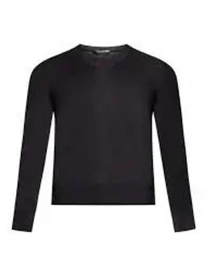 V-Neck Sweatshirt Black - TOM FORD - BALAAN 2