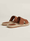 Antigua Espadrille Snake Sandals Brown - HERMES - BALAAN 4